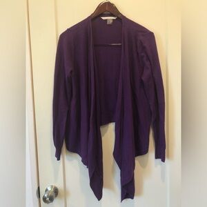 Purple Peter Nygard open cardigan